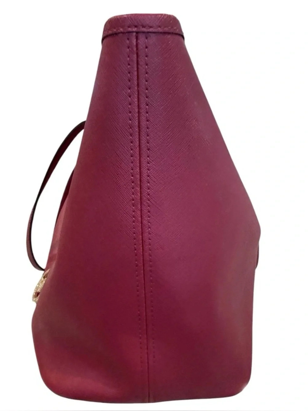 Michael Kors Jet Set Travel Saffiano leather cherry red tote with gold hardware